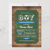 Soccer Oh Baby shower de football Invitation (Devant)
