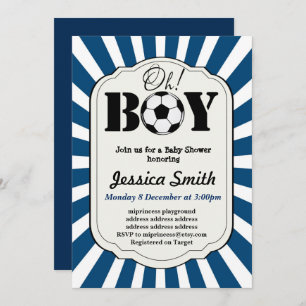 Soccer OH GARY baby shower invitation football