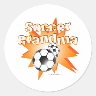 Soccer oma ronde sticker