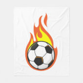 Soccer on Fire Fleece Deken (Voorkant)