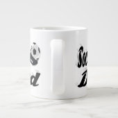 Soccer Papa demi-texte Géant Café Mug (Dos)