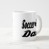 Soccer Papa demi-texte Géant Café Mug (Devant droit)