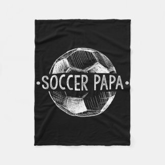 Soccer Papa Family Matching Team Player Gift Sport Fleece Deken
