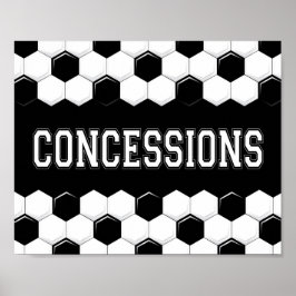 Soccer Party CONCESSIES Sign Print