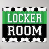 Soccer Party LOCKER ROOM Sign Print (Voorkant)