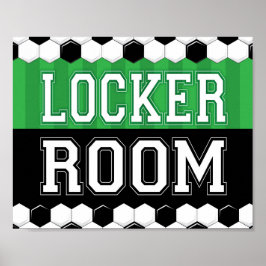 Soccer Party LOCKER ROOM Sign Print