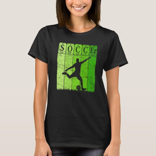 Soccer Periodic Table Elements Soccer Player Nerd T-shirt (Voorkant)