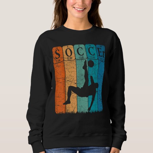 Soccer Periodic Table Elements Soccer Player Nerd  Trui (Voorkant)