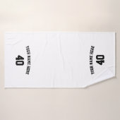 Soccer Personalized Black and White Towel (Serviette de bain)
