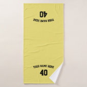 Soccer Personalized Towel with Custom  Name (Serviette de bain)
