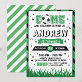 Soccer personnel Anniversaire Invitation (Devant / Derrière)