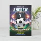 Soccer personnel Anniversaire Invitation imprimabl (Debout devant)
