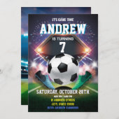 Soccer personnel Anniversaire Invitation imprimabl (Devant / Derrière)