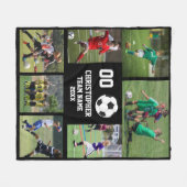 Soccer Photo Collage Team name poster Fleece Deken (Voorkant (Horizontaal))