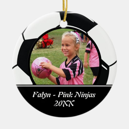 Soccer Photo Ornament (Voorkant)
