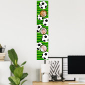 Soccer Photo Template Growth Chart Poster (Thuiskantoor)