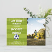 Soccer Plancher Football Invitations Anniversaire (Debout devant)