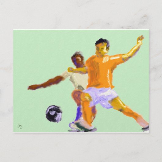 Soccer Play Art Briefkaart (Voorkant)