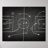 Soccer PLAYBOOK Sign Chalk Print (Voorkant)