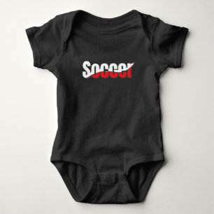 Soccer Player Abstract Swish - Word Art Romper
