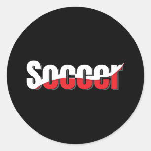 Soccer Player Abstract Swish - Word Art Ronde Sticker
