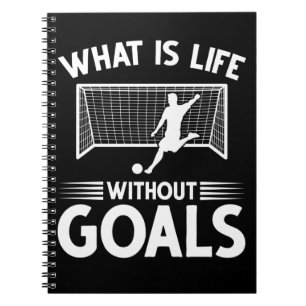 Soccer Player Boy Forward Goal Notitieboek