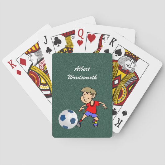 Soccer - Player image and Ball - Personalize Pokerkaarten (Achterkant)
