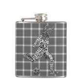 Soccer Player Languages Hip Flask Heupfles (Voorkant)