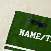 Soccer Player Name Number Team Name Custom Strandlaken (In situ)