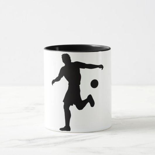 Soccer Player Silhouette Mug Design (Centre)