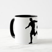 Soccer Player Silhouette Mug Design (Devant gauche)