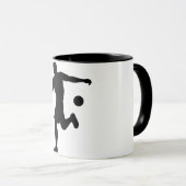 Soccer Player Silhouette Mug Design (Devant droit)