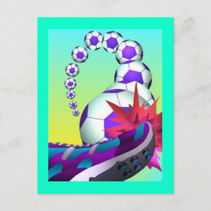 SOCCER PLAYERS THEMED PARTIJINVITATIES VERZOEKEN KAART