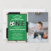 Soccer Premier anniversaire Photo Invitation (Devant)