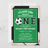 Soccer Première fête d'anniversaire Invitation (Devant)