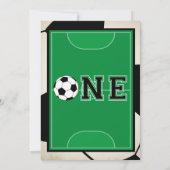 Soccer Première fête d'anniversaire Invitation (Dos)