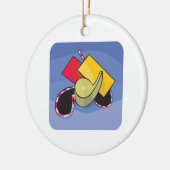 Soccer Referee Keramisch Ornament (Links)