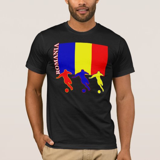 Soccer Romania Dark T-Shirt (Voorkant)