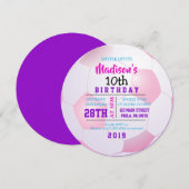 SOCCER ROND Anniversaire Fête Invitation (Devant / Derrière)