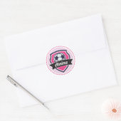 Soccer Rose Girls Nom Sticker de fête d'anniversai (Enveloppe)