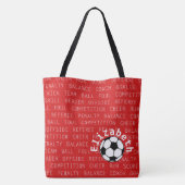 Soccer rouge sur tout le sac d'impression (Dos)