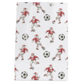 Soccer Santa Christmas Medium Cadeauzakje (Achterkant)