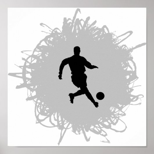 Soccer Scribble Style Poster (Voorkant)