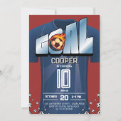 Soccer Shirt Birthday Party Invitation (Devant)