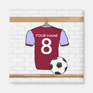  Soccer Shirt (claret and blue) Magnet Magneet