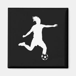 Soccer Silhouette Magnet Black Magneet