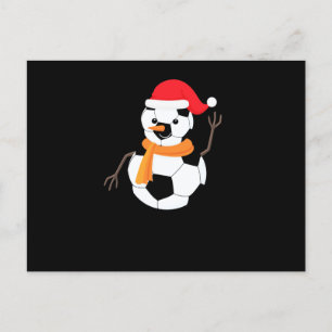 Soccer Snowman Feestdagenkaart