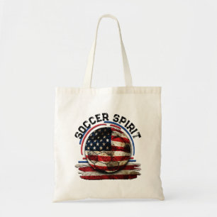 Soccer Spirit USA, noodlijdende VS vlag Tote Bag