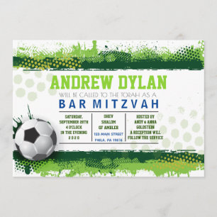 SOCCER SPLASH Bar Mitzvah Uitnodiging