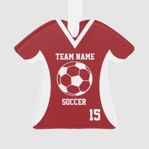 Soccer Sport Jersey Rouge avec photo